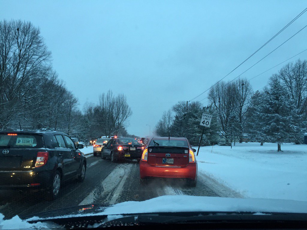 From 70 to 10 degrees in 24 hours. Welcome home to #indianasnow #MissIngAZ #SnowCommute