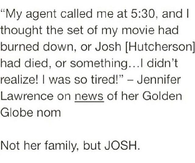 mockingjay_90's tweet image. Omg so sweet!! 😍❤️🏹 #JenniferLawrence #JLaw #thehutch #JoshHutcherson