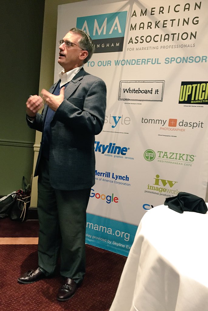 prewittlaura's tweet photo. Thank you Darin White! #powerlunch @BrockBusiness @BirminghamAMA #learnconnectadvance #SportsMarketing https://t.co/YzppHF4Ivi