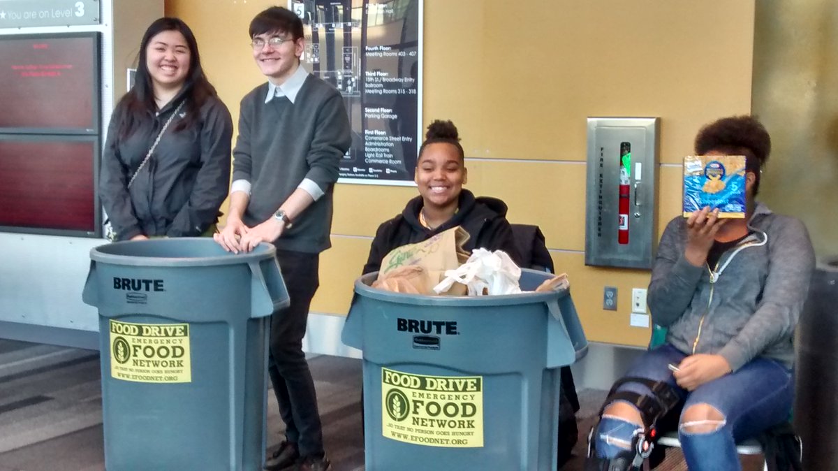 ETSTacoma's tweet photo. ETS volunteers collected $250+ &amp; four collection bins full for the Emergency Food Network #MLKDay2016 celebration! https://t.co/jUG68w5js8