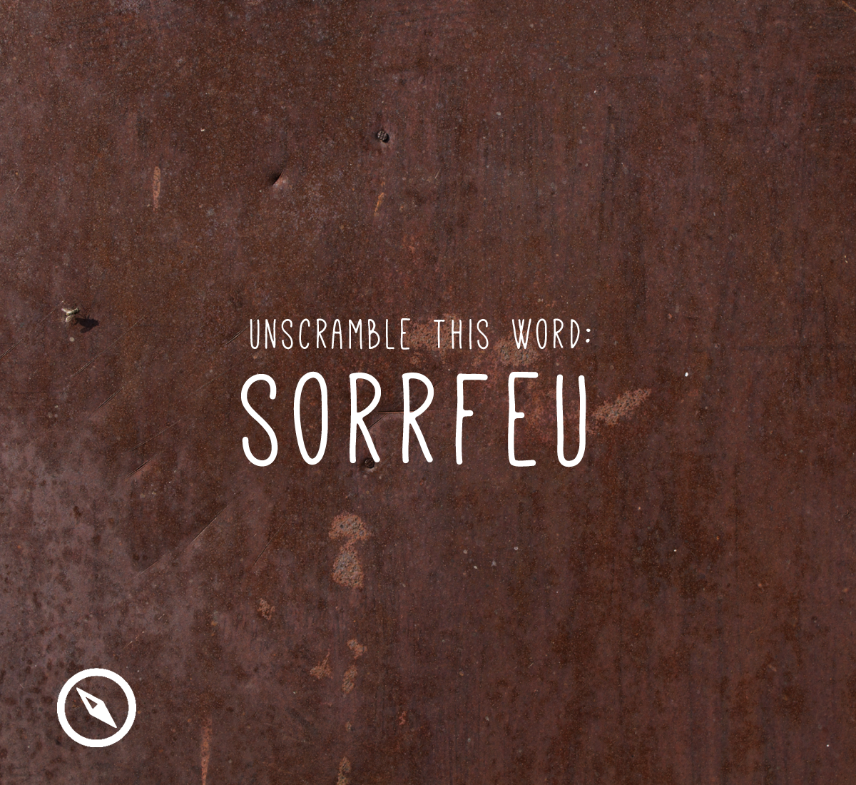 GoFindDiscover's tweet image. Can you guess and unscramble this word that means of or consisting of iron? Tweet your guess!