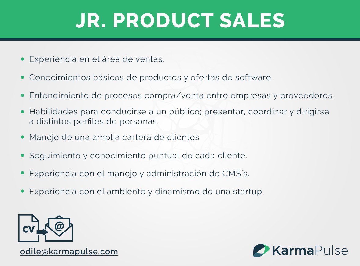 Buscamos personas profesionales y entusiastas que les encante vender! Manda tu #CV para la #vacante de #ventas