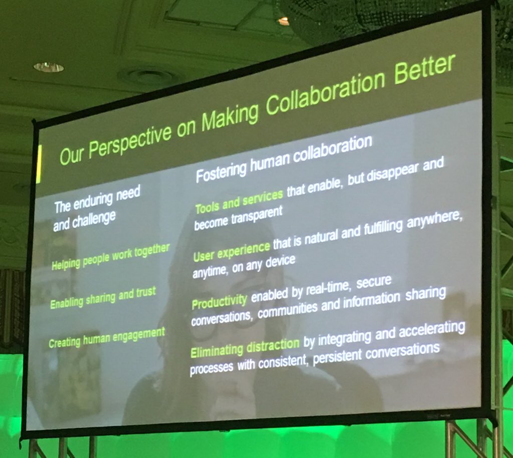 Addressing the "humanity" of conversations &amp; collaboration  - @BillHurleyCMO #UnifyAR16 #ucoms