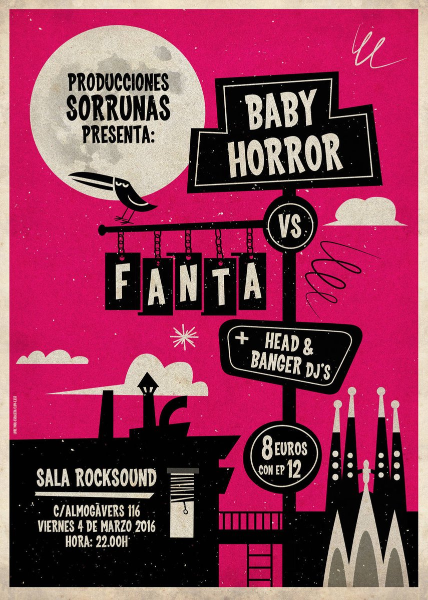 FANTAPUNKPOP's tweet photo. El 4 viernes de marzo F.A.N.T.A vs BABY HORROR en concierto. Sala Rocksound (BCN) 22.30h precio: 8€/12€ con Lp. https://t.co/LHhgiMbzU2
