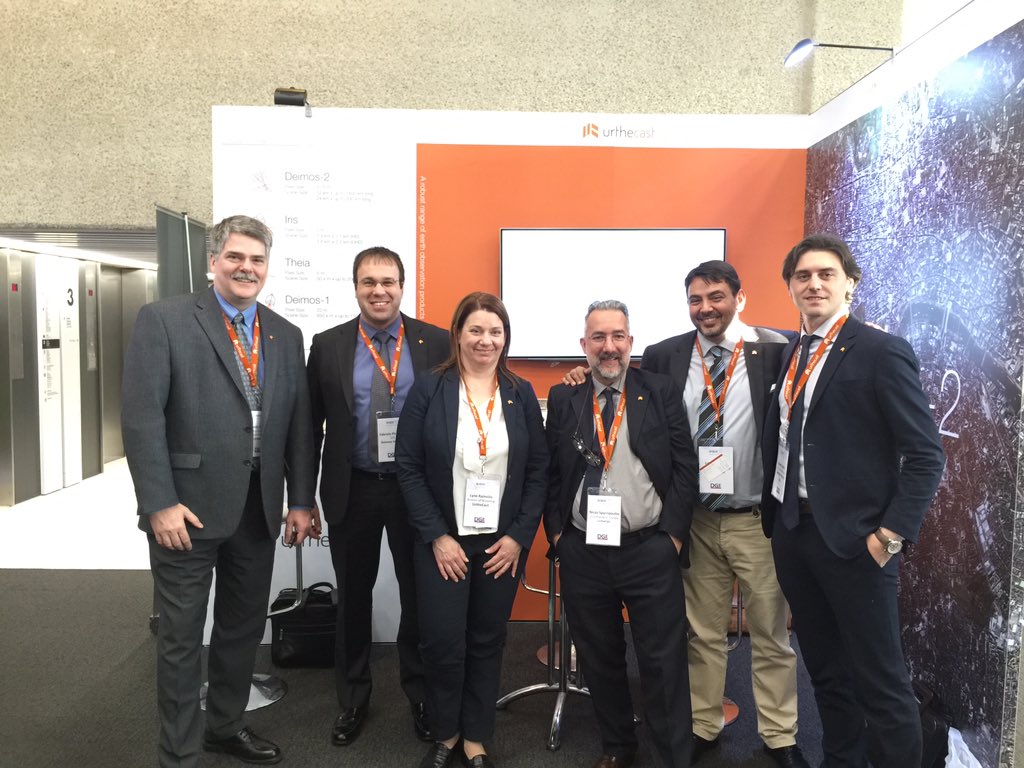 UrtheCastCrew's tweet photo. Looking good team! RT @rainvill: The @UrtheCast and @DeimosImaging team at DGI London this week. #BestTeam. https://t.co/CPoT83aZfB