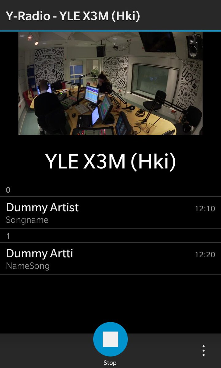 oniongarlic's tweet photo. Experimental live @RadioX3M video feed support. @YleAPI #BlackBerry #yle https://t.co/gtld2aLsp9