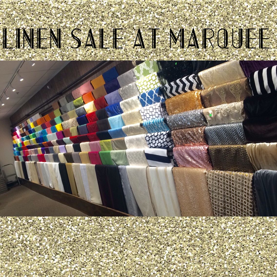 MarqueeSATX's tweet photo. LINENS ARE RENTING FAST FOR 2016! COME IN TO GET YOURS FOR 2016! #SAWEDDINGS #MARQUEESATX #SANANTONIO #TEXASWEDDING https://t.co/AyyvNdysDp
