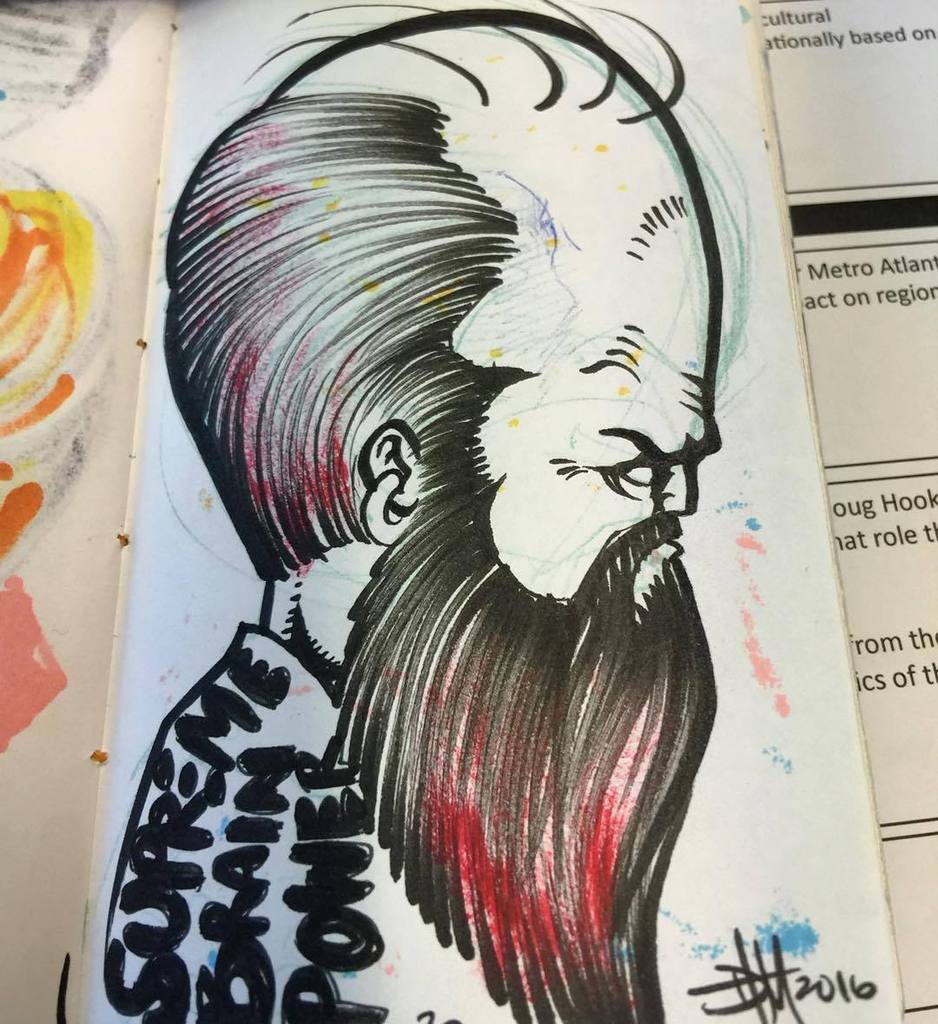 deltatangomike's tweet photo. #Day20 #DrawDaily2016 #SupremeBrainPower #drawdaily #ink #sketch #pencil #drawing #BeardGang #bald #meanmug #iLikeT… https://t.co/Ppa1wyJWW2