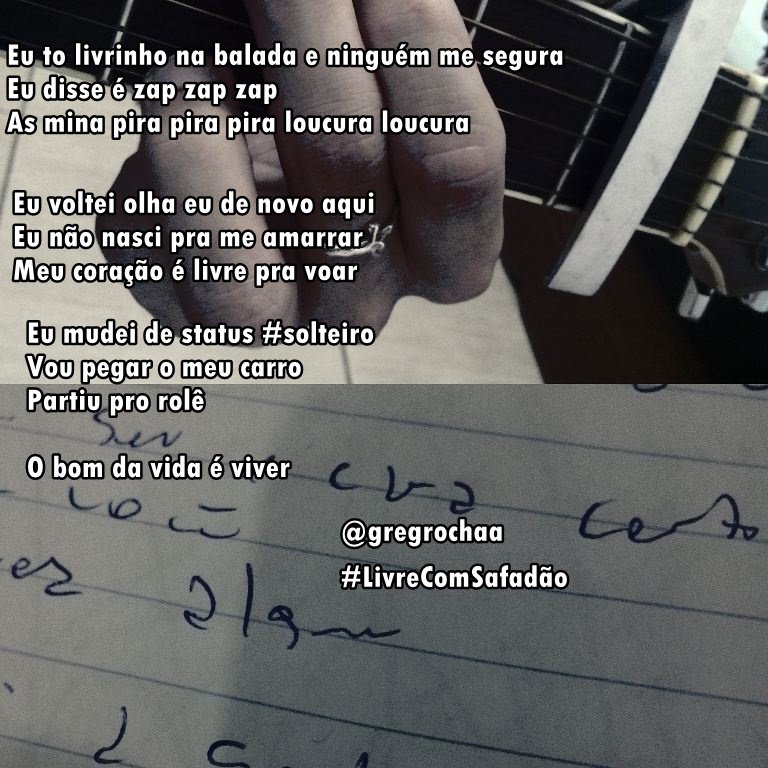 GregRocha_'s tweet photo. Bora compor com o @WesleySafadao #LivreComSafadão 
Ta ai galeraaaa !!

Vai safadãooooo https://t.co/fXWx7WBtOW