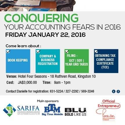 Business owners/self-employed Jamaicans. Register for this accounting workshop on Friday. MUST know this stuff!