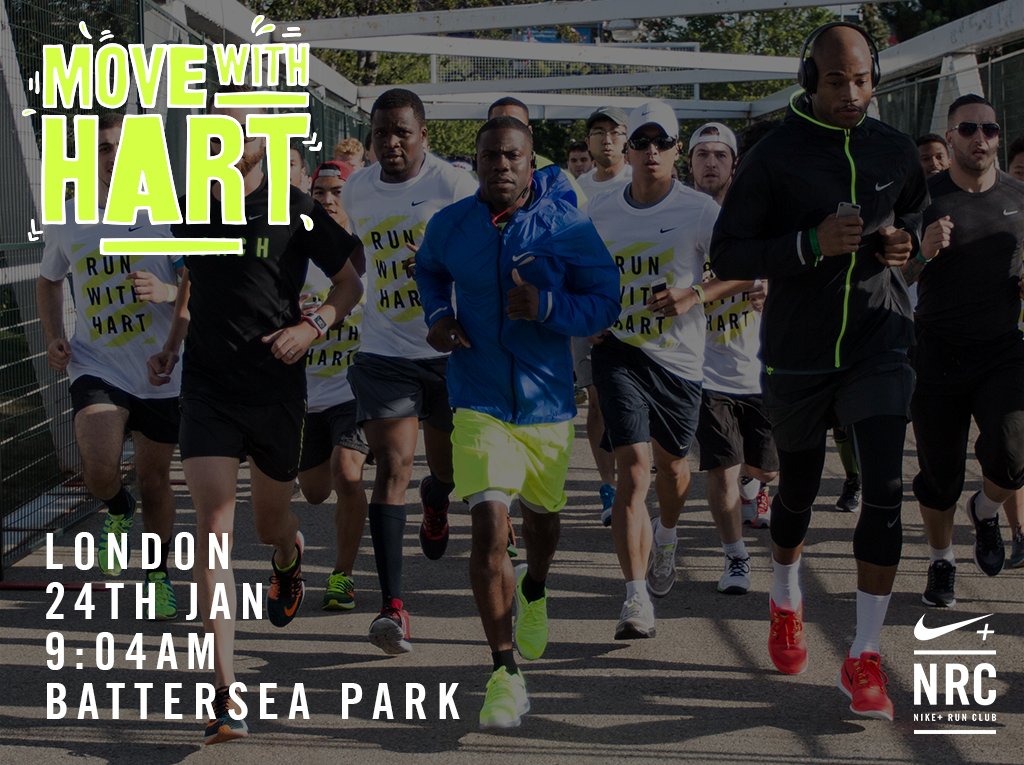 Take on 5kms with <a href="/KevinHart4real/">Kevin Hart</a>. Secure a final spot for Sunday here: gonike.me/movewithhartuk #NRC #movewithhart