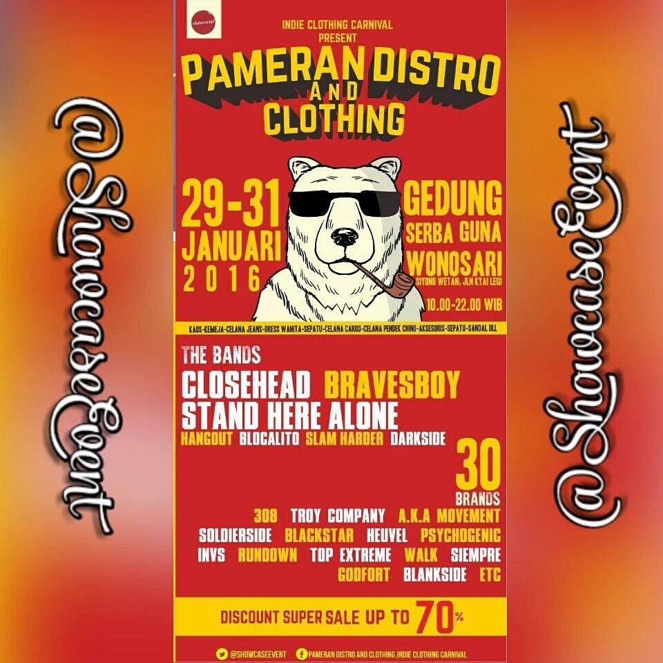 Pameran Distro &amp; Clothing <a href="/ShowcaseEvent/">Unknown</a> | 29-31 Januari 2016 | GOR Serbaguna Wonosari | Siapkan sangu kalian~
