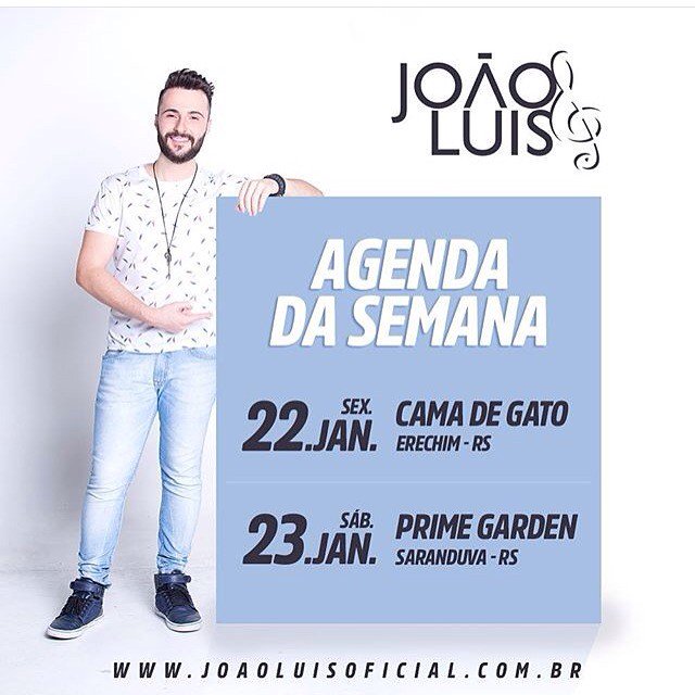 SCMusicOficial's tweet photo. Agenda da semana @cantorjoaoluis https://t.co/rob6Ca7X9t