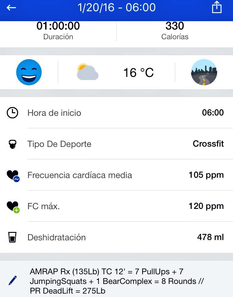 geofcb's tweet image. Iniciando 2016 con
#ButterflyPullUps ✔️ 😁👍🏽
#JumpingSquats #BearComplex #DeadLift 🏋🏽 #CrossFit #Fitness #MassGainer