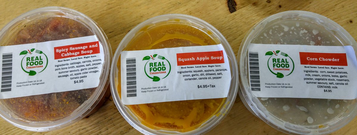 realfoodsBev's tweet photo. @realfoodsNB also 3 soups to choose from #vegbeef #cornchowder #squashapple Yum! #buylocal1st https://t.co/SFrBibJNKO