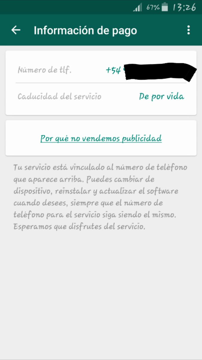 Manwe84's tweet photo. Caducidad del servicio: de por vida. #WhatsAppGratis https://t.co/vj5U1di60w