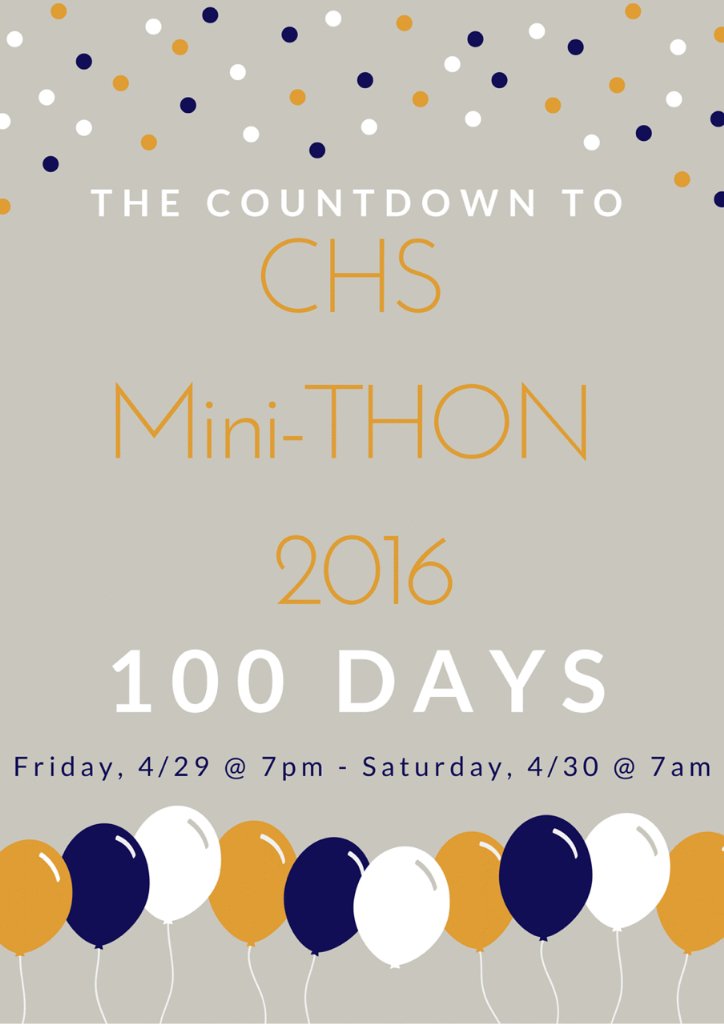 CarlisleCrazies's tweet photo. MiniTHON is in exactly 100 days! Tweet @CHSMiniTHON and tell them why you'll be participating! Use #WhyIThon! https://t.co/wFExO00nyV