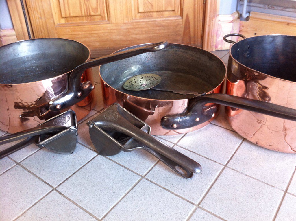 Great looking Saucepans just back from the polishers, very heavy, very muscular  cooks?
