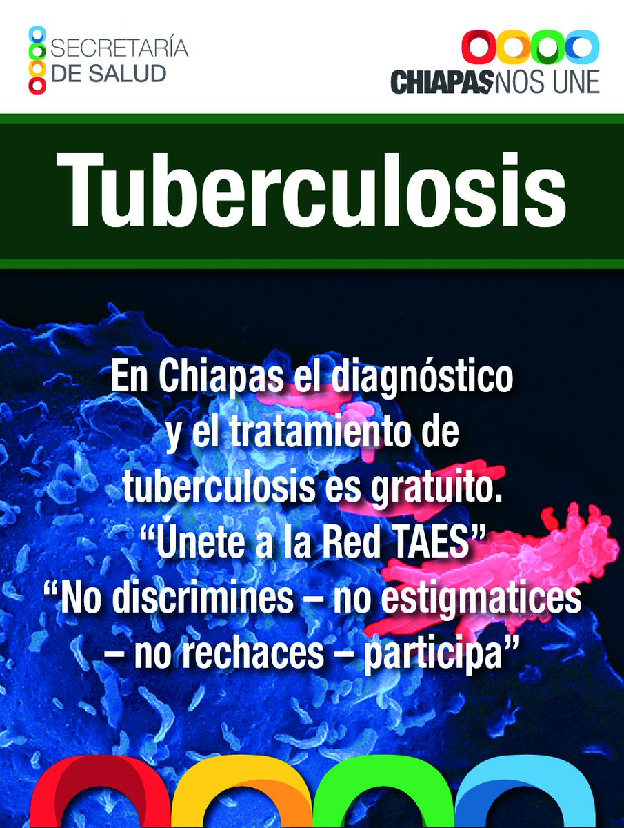 SSaludChiapas's tweet photo. El tratamiento de la #Tuberculosis es Gratuito en #Chiapas @TB_Chiapas @CDCespanol @fjavierpm73 @acTBistas https://t.co/NWgcsB1ZAt