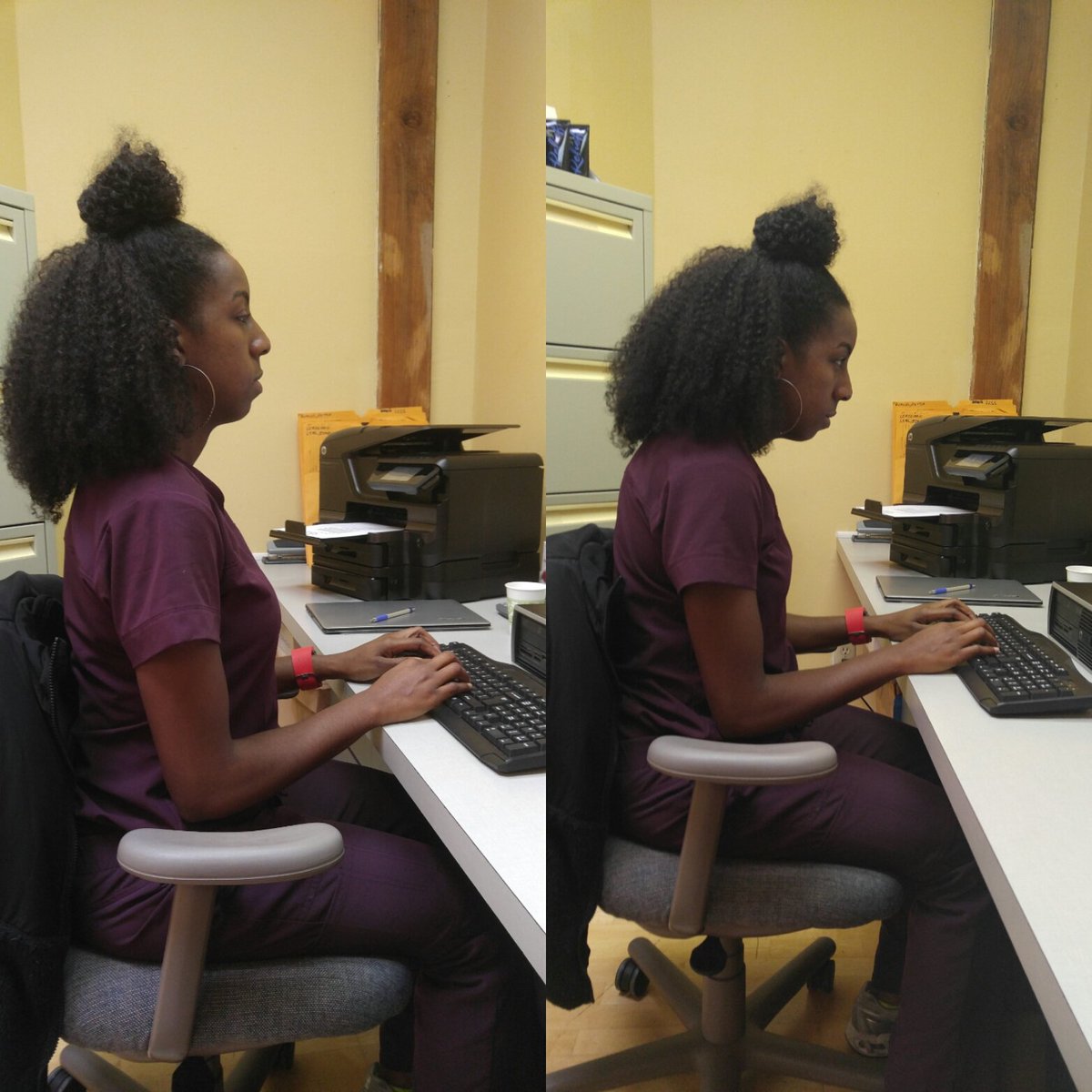 drpeelerdc's tweet photo. Incorrect posture can cause bakc,pain, muscle imbalance, headaches and more. Which one are you? https://t.co/GmerPE8uPY
