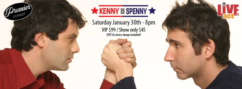 Our show with <a href="/kennyhotz/">Kenny Hotz</a> vs <a href="/Spenny/">Spencer Spenny Rice</a> is on Saturday Jan 30th. Tickets are almost sold out! Contact <a href="/LiveActCa/">Live Act.ca</a> quick!