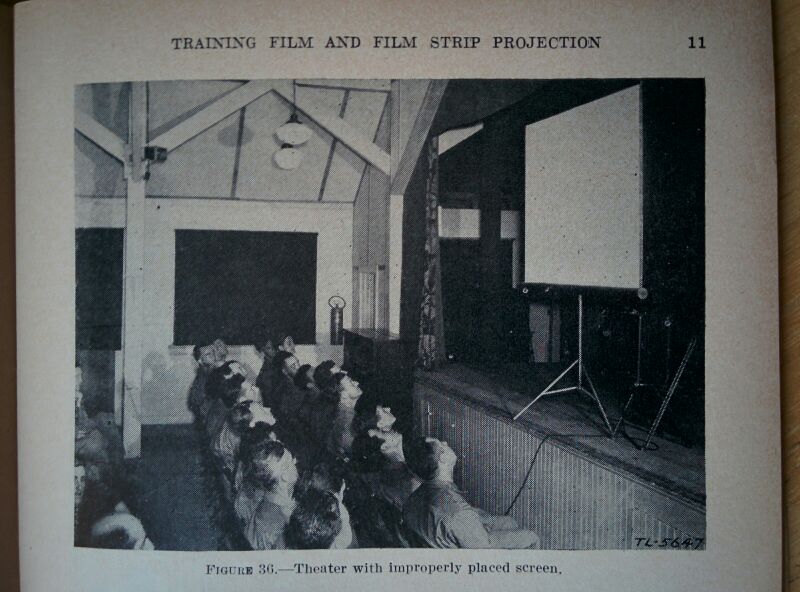 footage's tweet image. Theater with improperly placed screen