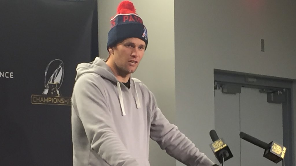 Patriots's tweet photo. Brady: "It's not easy to go in there and win, but we're going to give it everything we've got." https://t.co/WLi7HboykV