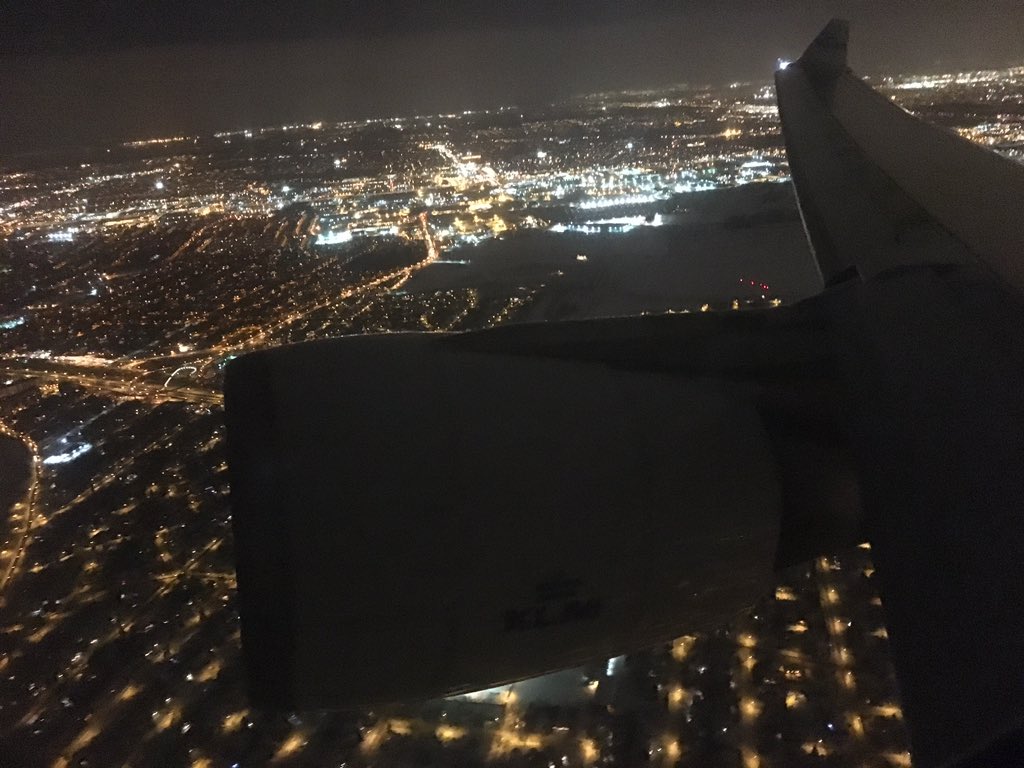 FlyinScottish's tweet photo. #takeoff on the #Airbus #A332 from #Montreal last night for #Amsterdam with @KLM ✈️ #avgeek #KLM #flyingblue #kl672 https://t.co/OML0gclHRC