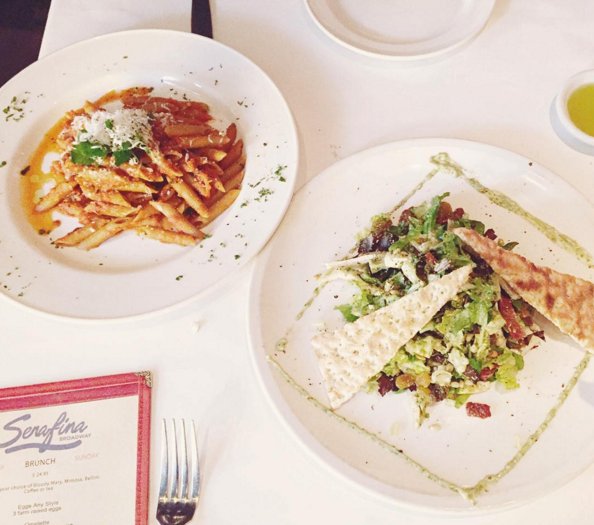 Power lunch staples. <a href="/SerafinaGroup/">Serafina Restaurants</a> 📷: healthnbouge/Instagram #Serafina #NYCEats