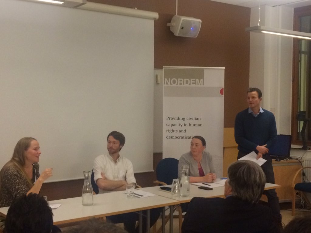 NORDEM (@nordemcivcap) on Twitter photo @PRIOUpdates' <a href="/martenilsen/">Marte Nilsen</a>, Håvard Mokleiv Nygård, NORDEMs Anne Sofie Molandsveen og IFS' <a href="/tomroseth/">Tom Røseth</a> om valgobs @PRIOUpdates' <a href="/martenilsen/">Marte Nilsen</a>, Håvard Mokleiv Nygård, NORDEMs Anne Sofie Molandsveen og IFS' <a href="/tomroseth/">Tom Røseth</a> om valgobs