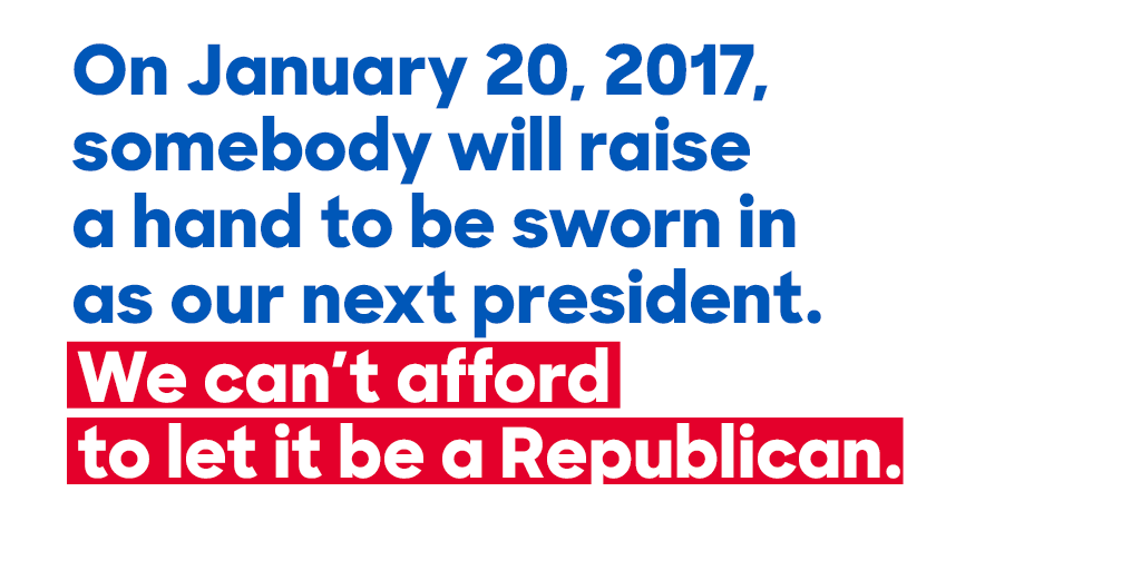 HillaryClinton's tweet photo. In exactly one year, we’ll make history—or turn back the clock on the progress we've made. https://t.co/7FfyihVoEH