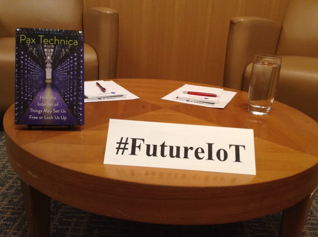 ThinkDemocracy's tweet image. Thanks for joining us to discuss #FutureIoT. Read @pnhoward&apos;s new book, Pax Technica amazon.com/gp/product/030…