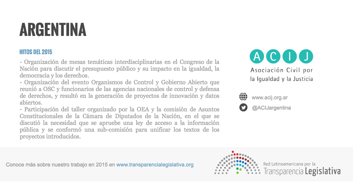 RedLTL's tweet photo. Hitos y prácticas destacadas de @ACIJargentina #Argentina #RedLTL https://t.co/WAuGRJJD6P … #parlamentoabierto https://t.co/s139LcdbEb