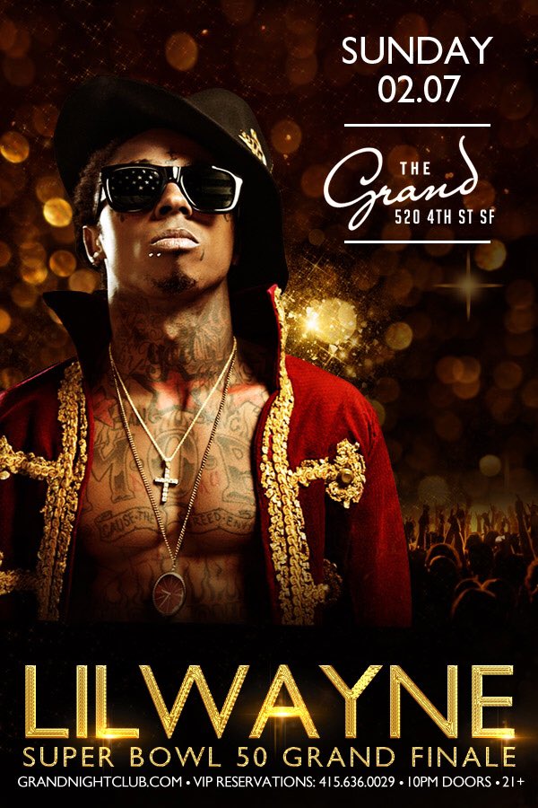 BayAreaCentral's tweet photo. The Grand Nightclub hosted by  @LilTunechi #SuperBowl weekend. #SanFrancisco https://t.co/C8nRfABfPZ