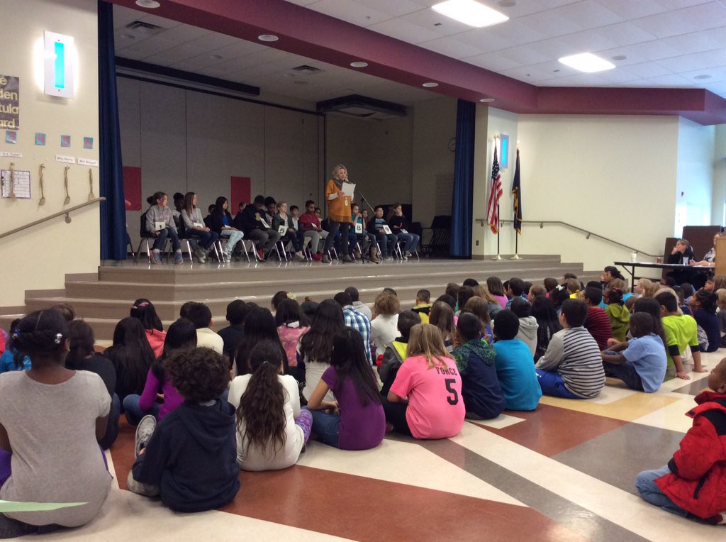 <a href="/apache_reads/">Apache READS</a> giving the instructions for the #spellingbee Good luck to all contestants!!  #team512 #apacheSOARS