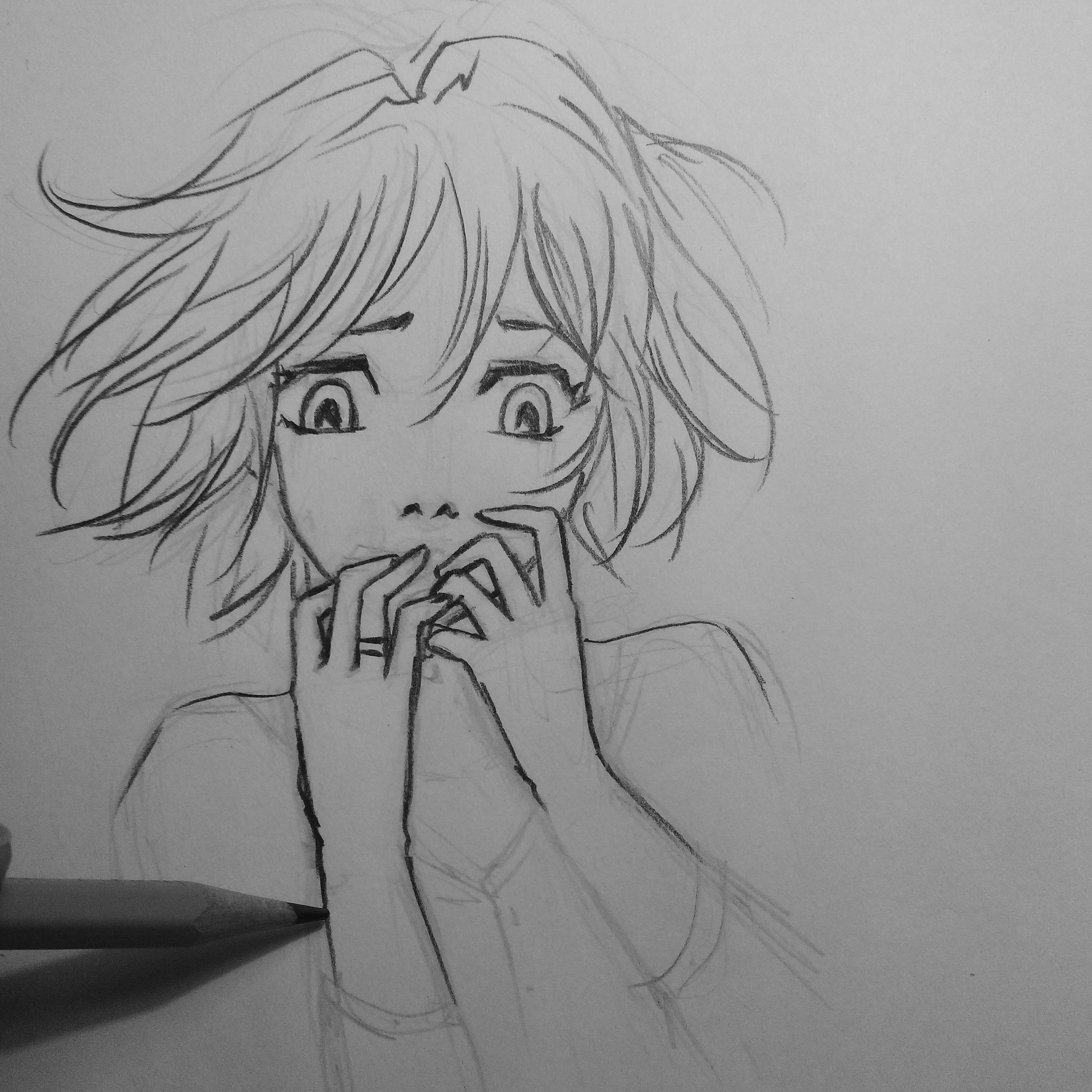 How to Draw a Manga Girl Scared