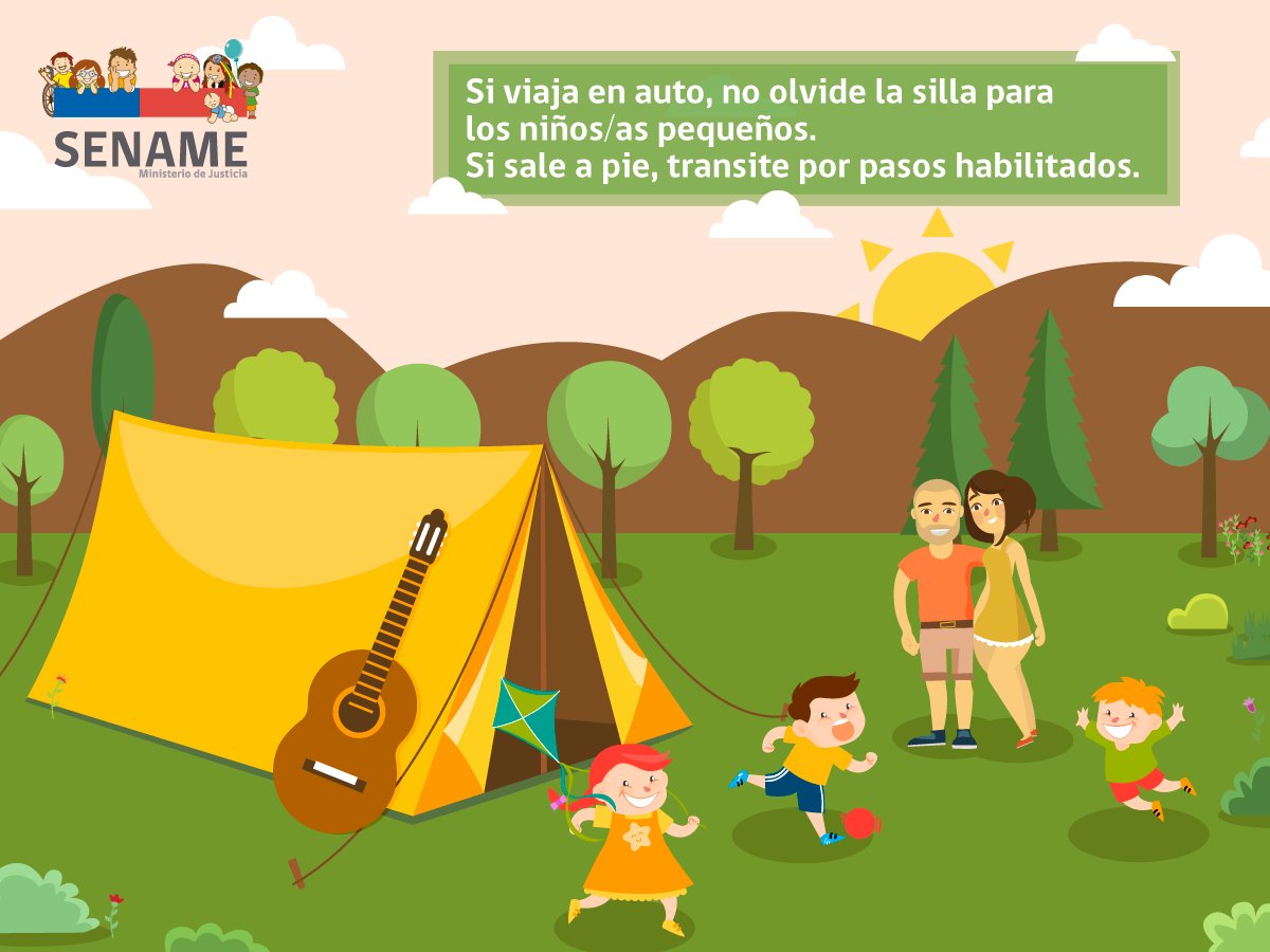 SenameLosRios's tweet photo. ¿Saldrás de camping con tus hij@s? no olvides que los niñ@s hasta los 4 años deben usar silla de seguridad. https://t.co/MhijBSixyl