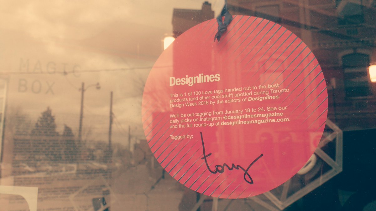coolearth_arch's tweet photo. Happy to see a #DLloves on MAGICBOX in our window as part of  @TODesignOffsite  https://t.co/BNlwtQZv20 https://t.co/OYuljgcJRB