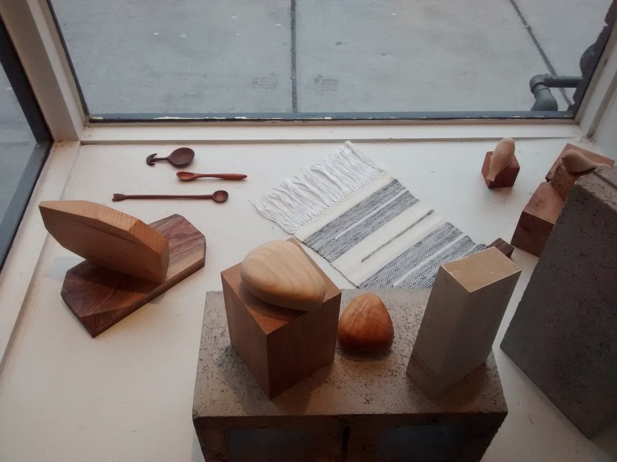 Mackilston's tweet photo. My objects from #offcuts on display at Hide on Dundas Street West as part of DoDesign for #TODO16! https://t.co/wUCd43Zbab