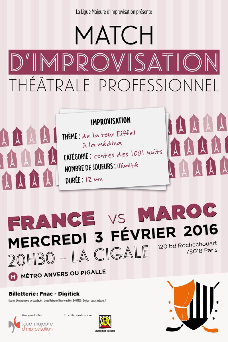 3 fév.@LaCigaleParis match d'impro France vs Maroc. team france  <a href="/PerretTeurlay/">Richard Perret</a> @tsamere <a href="/Veronicjoly/">Véronic JOLY</a> <a href="/CecileGIROUD/">Cecile GIROUD</a>