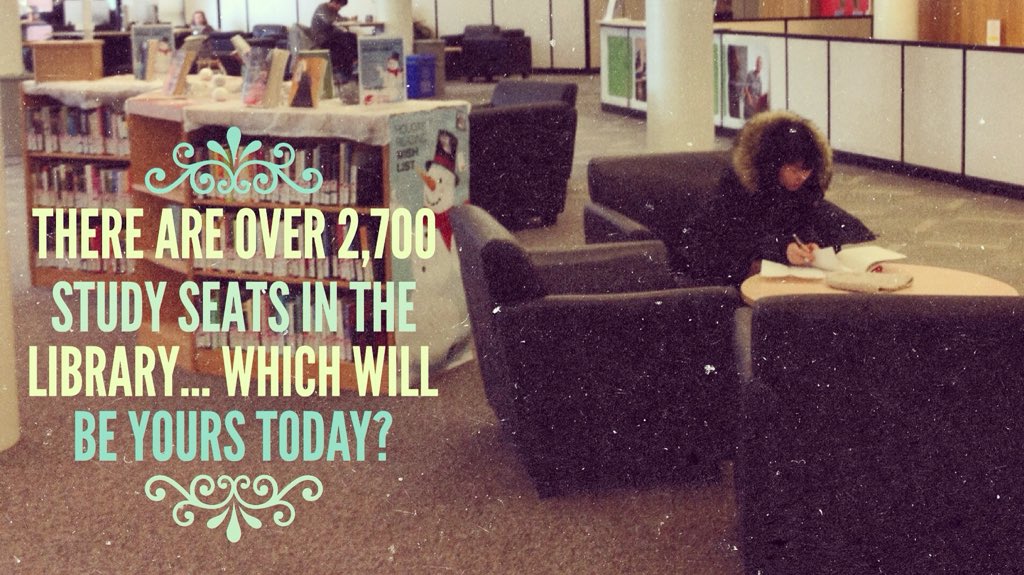 uglibrary's tweet image. #DidYouKnow our library is home to over 2,700 different study seats? #LibraryFacts #ComeStudyWithUs