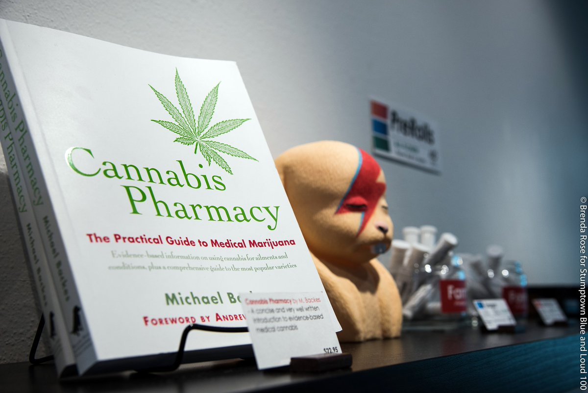 farmapdx's tweet photo. #CannabisPharmacy by #MichaelBackes (and #Bowie Bunny) keep a vigil at Farma. https://t.co/H8houxoMcG
