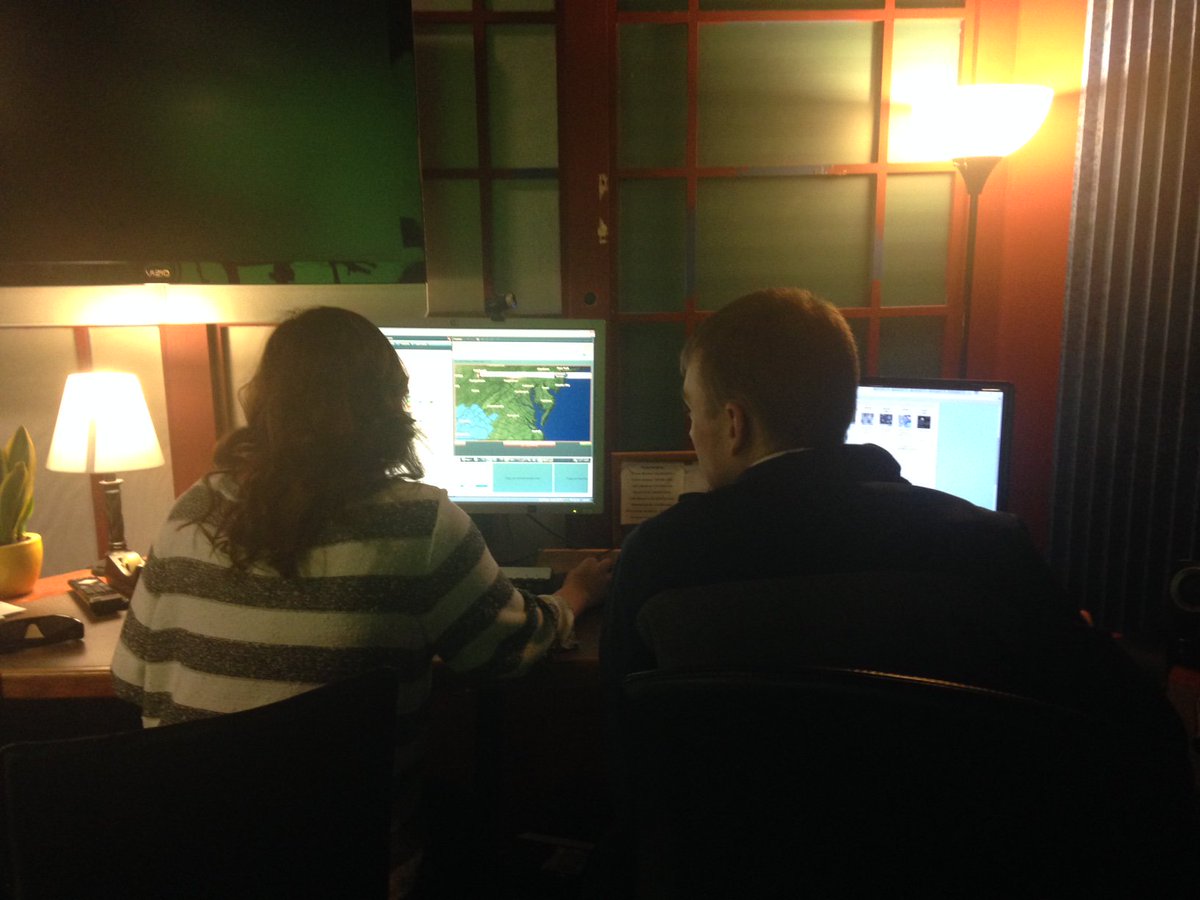 davidcaldwellTV's tweet photo. The #47abc weather team being the stellar scientists they are ahead of whatever's coming. #itsnameisjonas #warmlight https://t.co/tHMQIxUUde