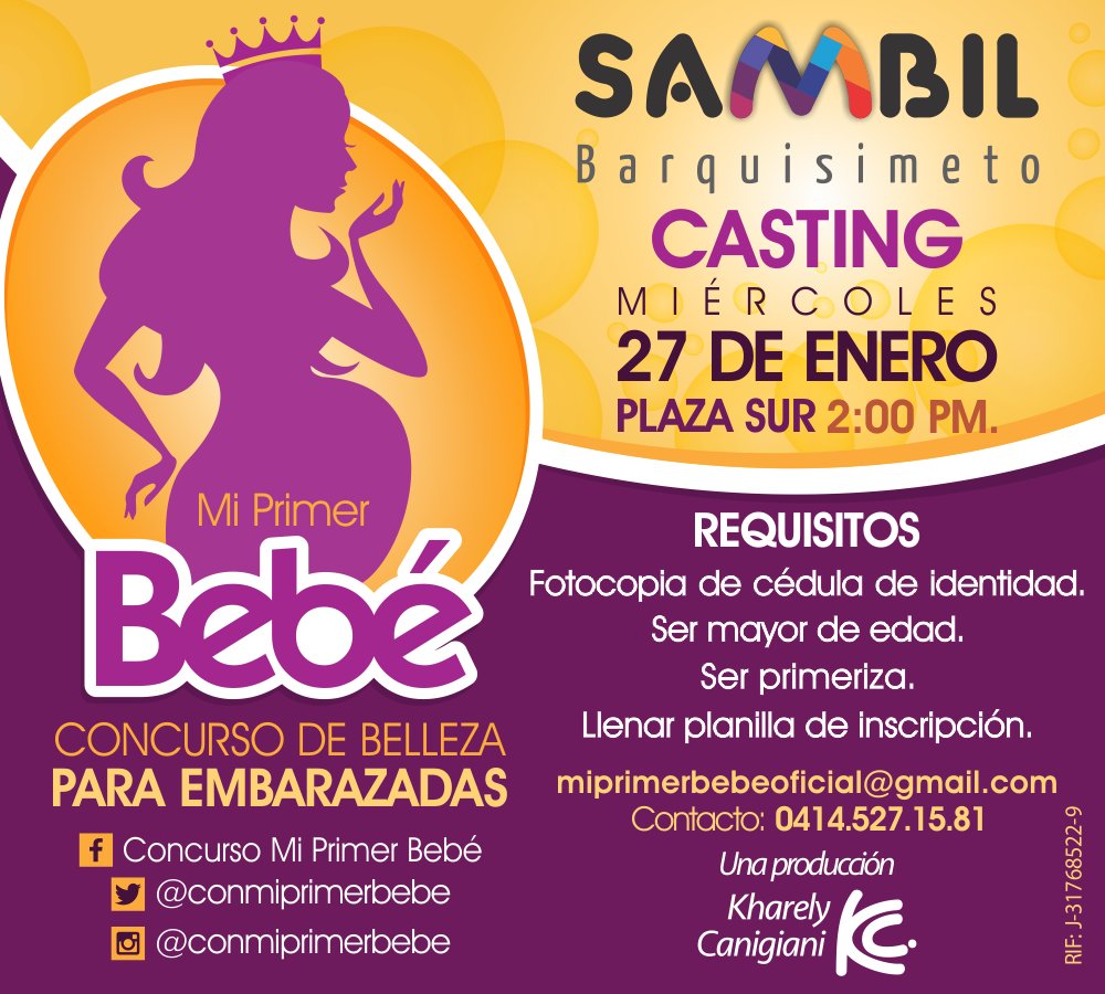 ¿Estás embarazada? Este #Casting es para ti, disfruta de otra edición del concurso MI PRIMER BEBÉ en #Barquisimeto