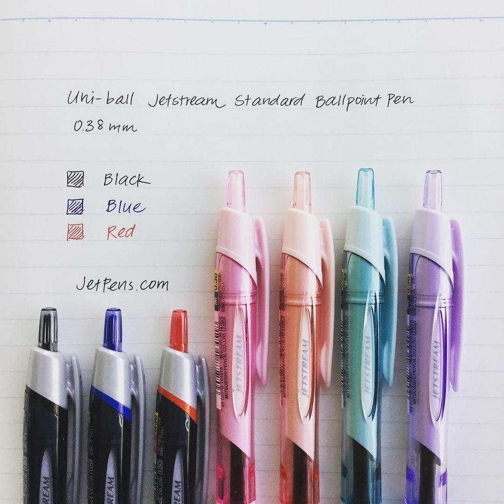 JetPens's tweet photo. A classic, super smooth ballpoint pen in standard or fun body colors! #writingsamplewed #j… https://t.co/X9RkA0YMMo https://t.co/03Zv8OUAIV