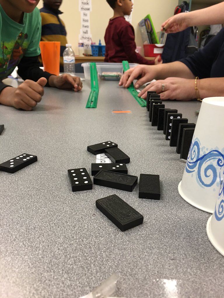 StPierreSingh's tweet photo. Making domino trains and exploring MOTION! #STEM #LBEallaboutthekids #secondgradeICT https://t.co/SF9d9LgEbQ