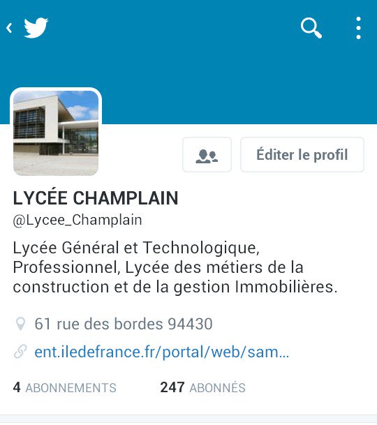 Suite à la suspension de l'ancien compte du lycée par twitter, un nouveau a été créé.