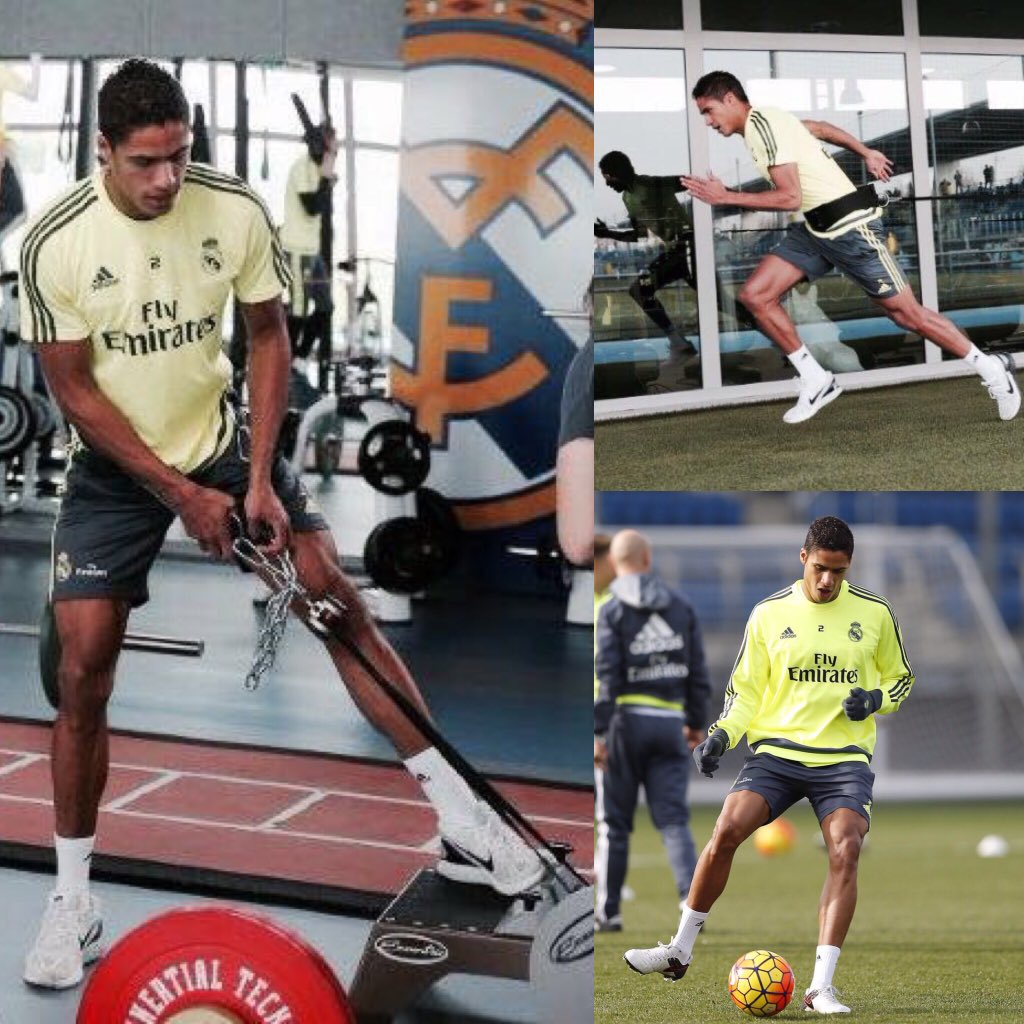 raphaelvarane's tweet image. Refuerzo y dinamica muscular como programa de hoy! Renforcement et explosivité au programme aujourd'hui  #TeamVarane