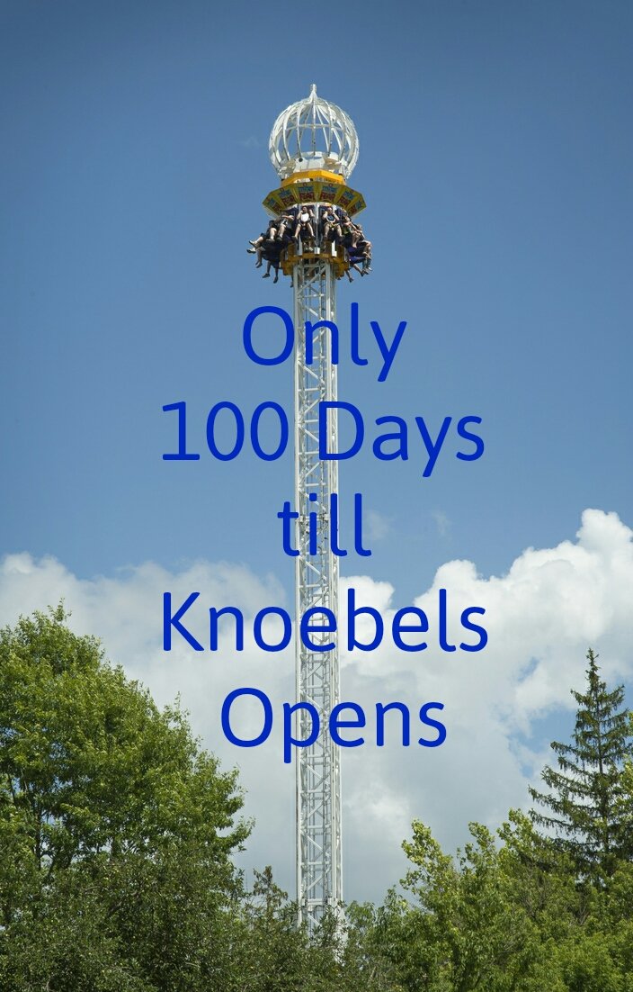 We're excited ... #Knoebels opens in 100 days! #cantwait #Celebrating90Years #rides #food #fun