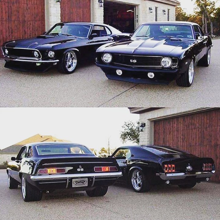 JBsPowerCentre's tweet photo. What 69 would you go with? Mustang or Camaro? #JBsPower #yeg #yyc #canada #musclecar #mustang #camaro #ford #chev https://t.co/SChncDzo2F